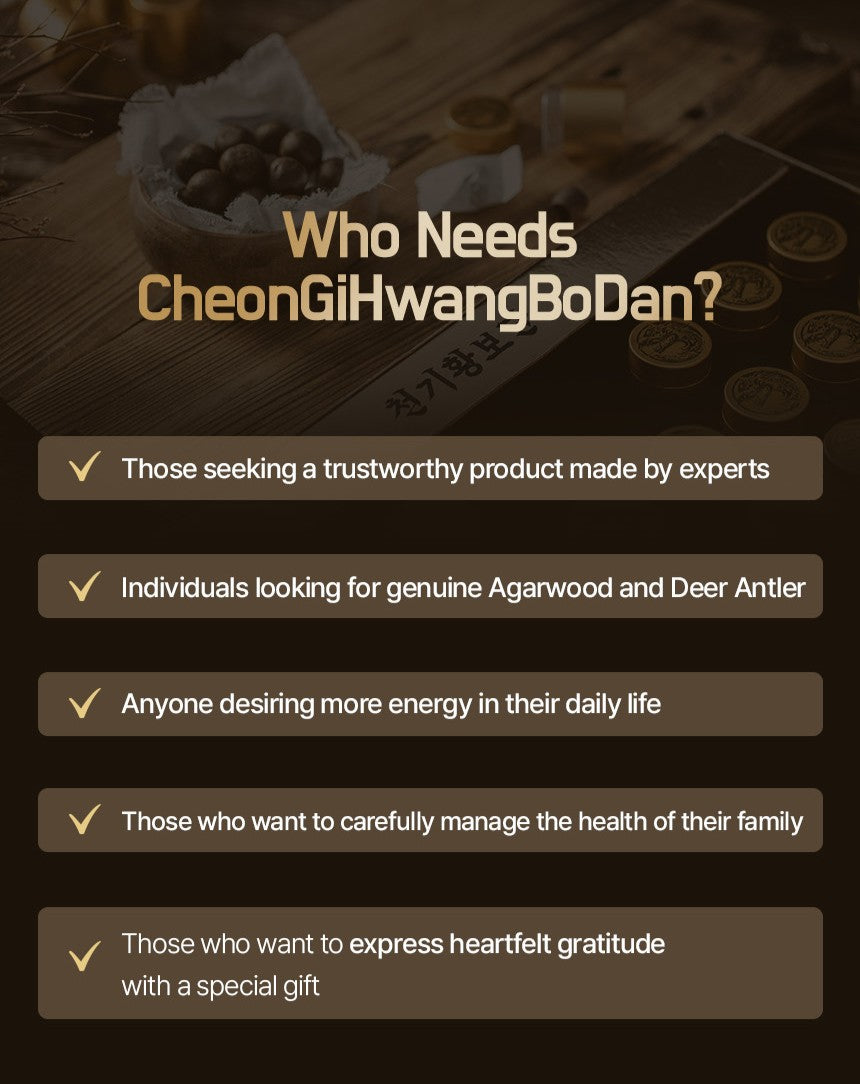 CheonGiHwangBoDan Agarwood Extract Balls (30 Pills)